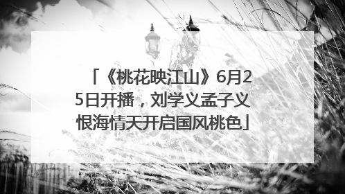 《桃花映江山》6月25日开播，刘学义孟子义恨海情天开启国风桃色