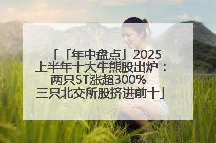 「年中盘点」2025上半年十大牛熊股出炉：两只ST涨超300% 三只北交所股挤进前十