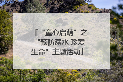 “童心启萌”之“预防溺水 珍爱生命”主题活动