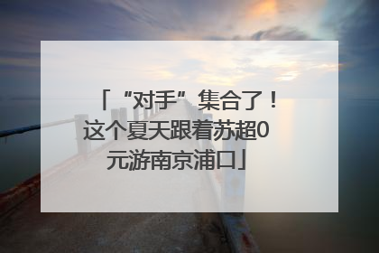 “对手”集合了！这个夏天跟着苏超0元游南京浦口