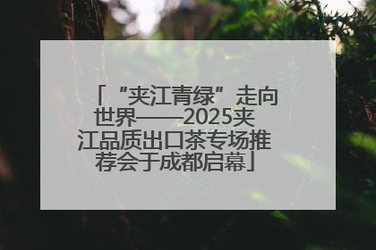 “夹江青绿”走向世界——2025夹江品质出口茶专场推荐会于成都启幕