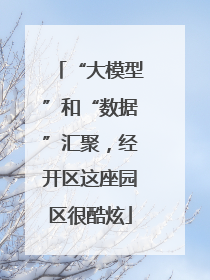 “大模型”和“数据”汇聚，经开区这座园区很酷炫