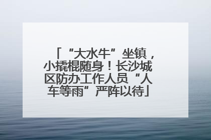 “大水牛”坐镇，小撬棍随身！长沙城区防办工作人员“人车等雨”严阵以待