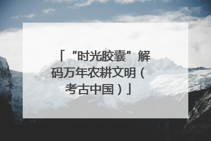“时光胶囊”解码万年农耕文明（考古中国）