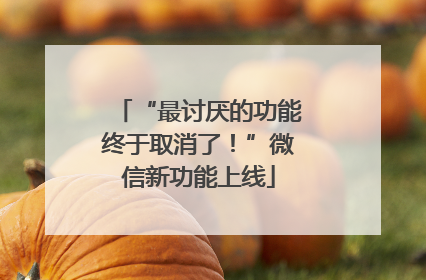 “最讨厌的功能终于取消了！”微信新功能上线