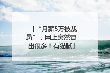“月薪5万被裁员”，网上突然冒出很多！有猫腻