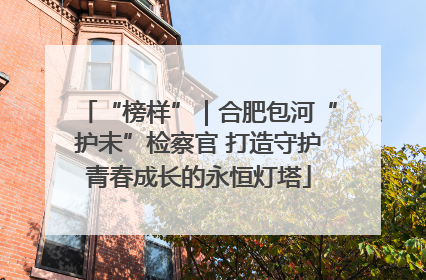 “榜样”｜合肥包河“护未”检察官 打造守护青春成长的永恒灯塔
