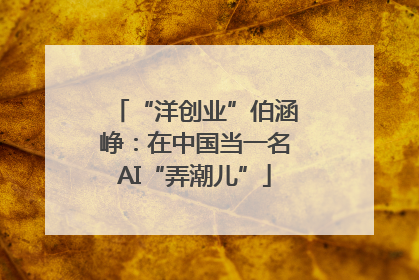 “洋创业”伯涵峥：在中国当一名AI“弄潮儿”