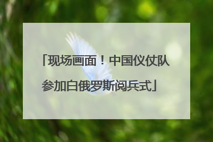 现场画面！中国仪仗队参加白俄罗斯阅兵式