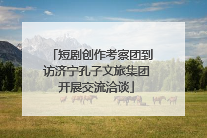 短剧创作考察团到访济宁孔子文旅集团开展交流洽谈