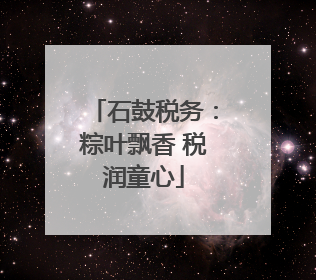 石鼓税务：粽叶飘香 税润童心