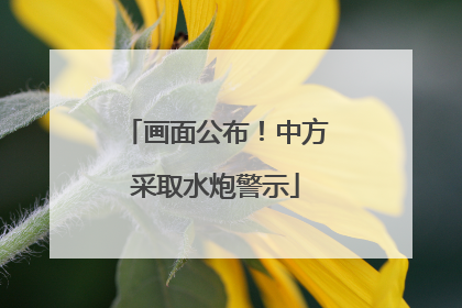 画面公布！中方采取水炮警示