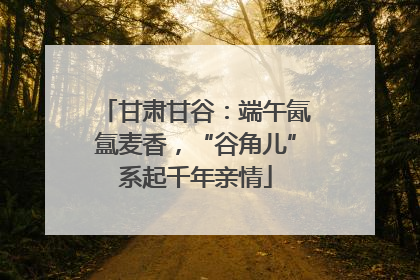 甘肃甘谷：端午氤氲麦香，“谷角儿”系起千年亲情
