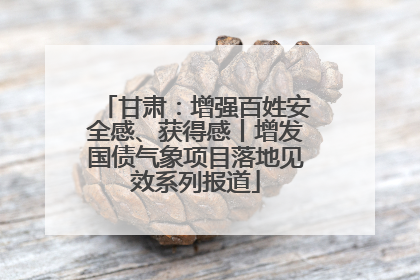 甘肃：增强百姓安全感、获得感丨增发国债气象项目落地见效系列报道