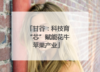 甘谷：科技育“芯”赋能花牛苹果产业