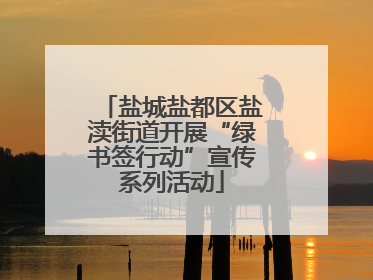 盐城盐都区盐渎街道开展“绿书签行动”宣传系列活动
