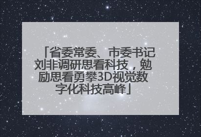 省委常委、市委书记刘非调研思看科技，勉励思看勇攀3D视觉数字化科技高峰