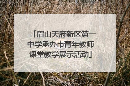 眉山天府新区第一中学承办市青年教师课堂教学展示活动