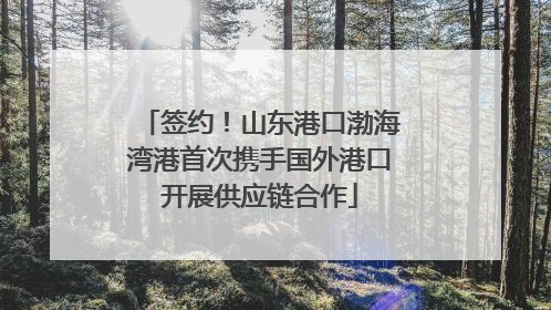 签约！山东港口渤海湾港首次携手国外港口开展供应链合作