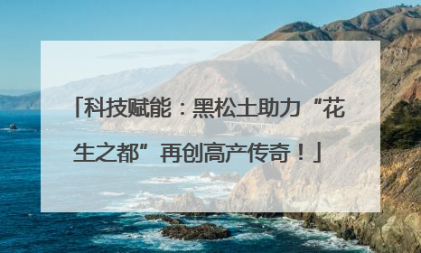 科技赋能：黑松土助力“花生之都”再创高产传奇！