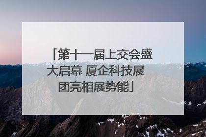 第十一届上交会盛大启幕 厦企科技展团亮相展势能
