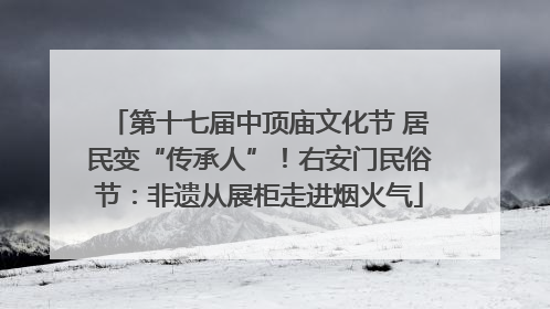 第十七届中顶庙文化节 居民变“传承人”！右安门民俗节：非遗从展柜走进烟火气
