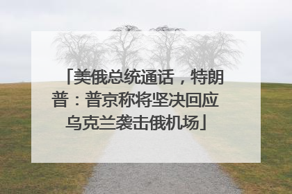 美俄总统通话，特朗普：普京称将坚决回应乌克兰袭击俄机场