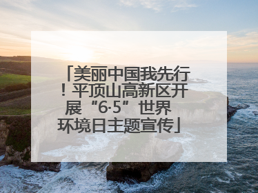 美丽中国我先行！平顶山高新区开展“6·5”世界环境日主题宣传