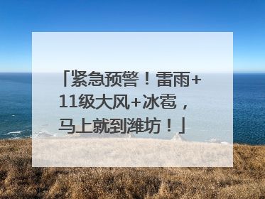 紧急预警！雷雨+11级大风+冰雹，马上就到潍坊！