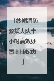 纱帽消防救援大队半小时高效处置商铺蛇患