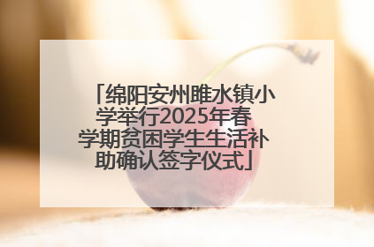 绵阳安州雎水镇小学举行2025年春学期贫困学生生活补助确认签字仪式
