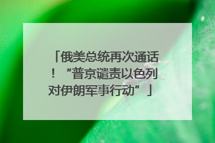 俄美总统再次通话！“普京谴责以色列对伊朗军事行动”
