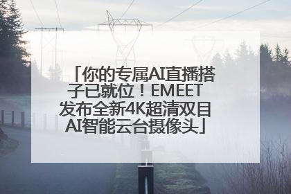你的专属AI直播搭子已就位！EMEET发布全新4K超清双目AI智能云台摄像头