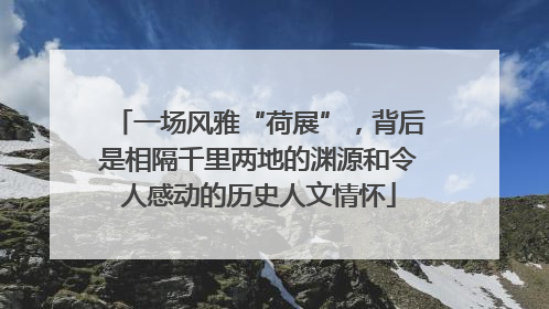 一场风雅“荷展”，背后是相隔千里两地的渊源和令人感动的历史人文情怀