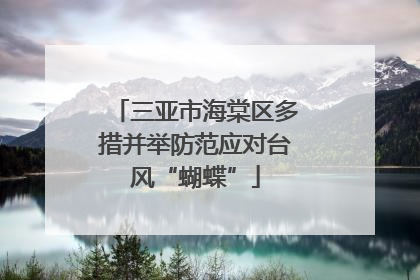 三亚市海棠区多措并举防范应对台风“蝴蝶”