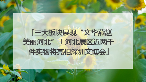 三大板块展现“文华燕赵 美丽河北”！河北展区近两千件实物将亮相深圳文博会