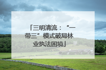 三明清流：“一带三”模式破局林业执法困境