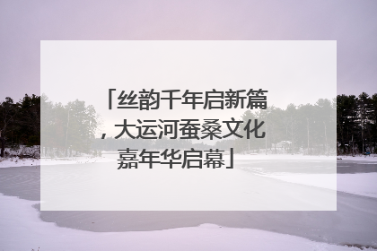 丝韵千年启新篇，大运河蚕桑文化嘉年华启幕