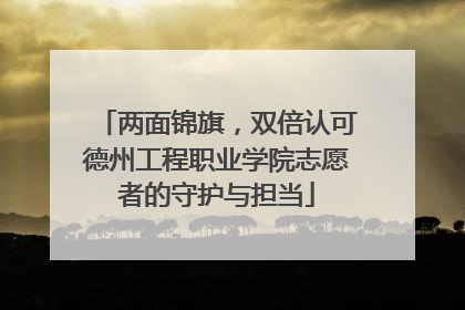 两面锦旗，双倍认可德州工程职业学院志愿者的守护与担当