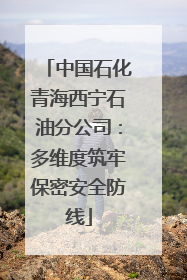中国石化青海西宁石油分公司：多维度筑牢保密安全防线