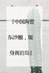 中国海警东沙舰，现身黄岩岛