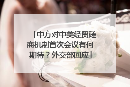 中方对中美经贸磋商机制首次会议有何期待？外交部回应
