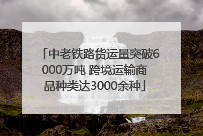 中老铁路货运量突破6000万吨 跨境运输商品种类达3000余种