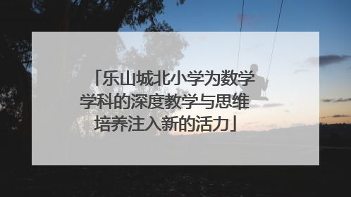 乐山城北小学为数学学科的深度教学与思维培养注入新的活力