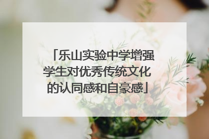 乐山实验中学增强学生对优秀传统文化的认同感和自豪感
