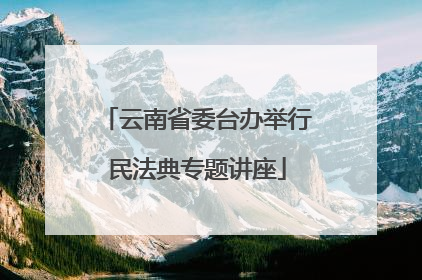 云南省委台办举行民法典专题讲座
