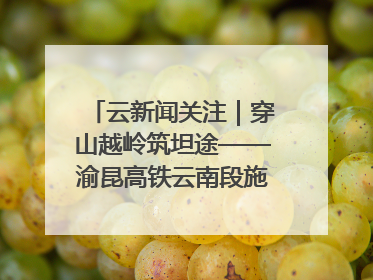 云新闻关注｜穿山越岭筑坦途——渝昆高铁云南段施工现场见闻