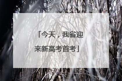 今天，我省迎来新高考首考