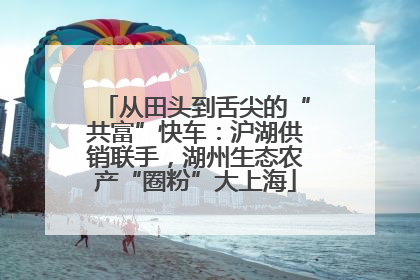 从田头到舌尖的“共富”快车：沪湖供销联手，湖州生态农产“圈粉”大上海