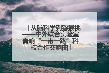 从脑科学到猕猴桃——中外联合实验室奏响“一带一路”科技合作交响曲